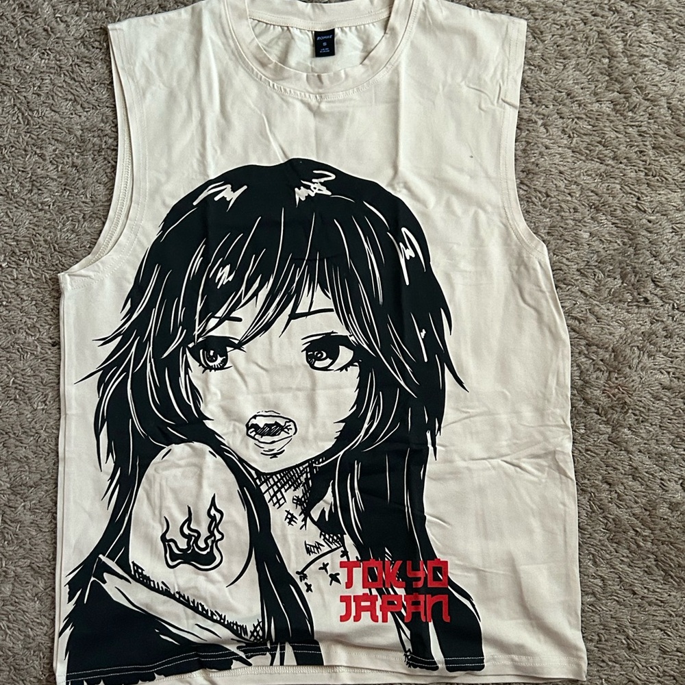 ROMWE Graphic Tee - Black and Red on White